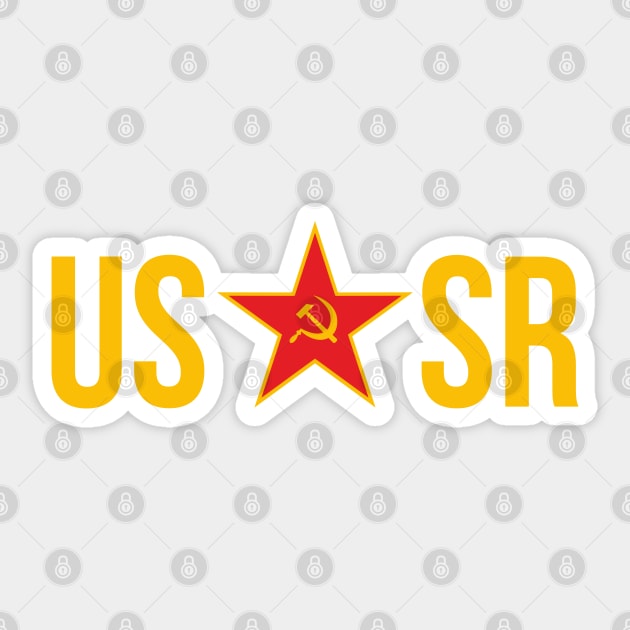 USSR, Star, Hammer and Sickle Sticker by FAawRay